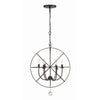 Crystorama-OPEN-BOX Solaris 6 Light Chandelier in English Bronze - Additional View