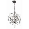 Crystorama-OPEN-BOX Solaris 6 Light Chandelier in English Bronze - Additional View