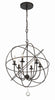 9226-EB_ULN Solaris 6 Light Chandelier | Alternate Image
