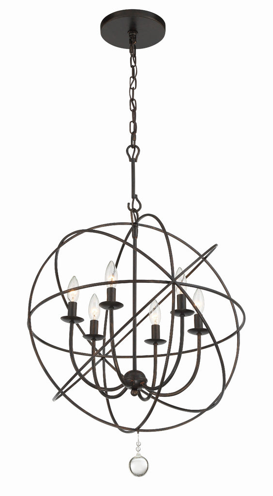 9226-EB_ULN Solaris 6 Light Chandelier | Alternate Image