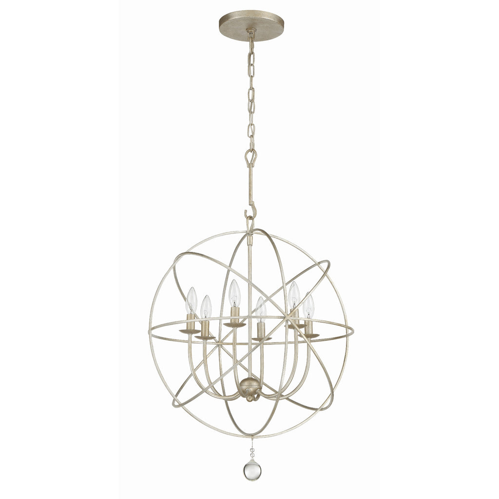 Crystorama Solaris 22.5'' Chandelier in Olde Silver - Additional View