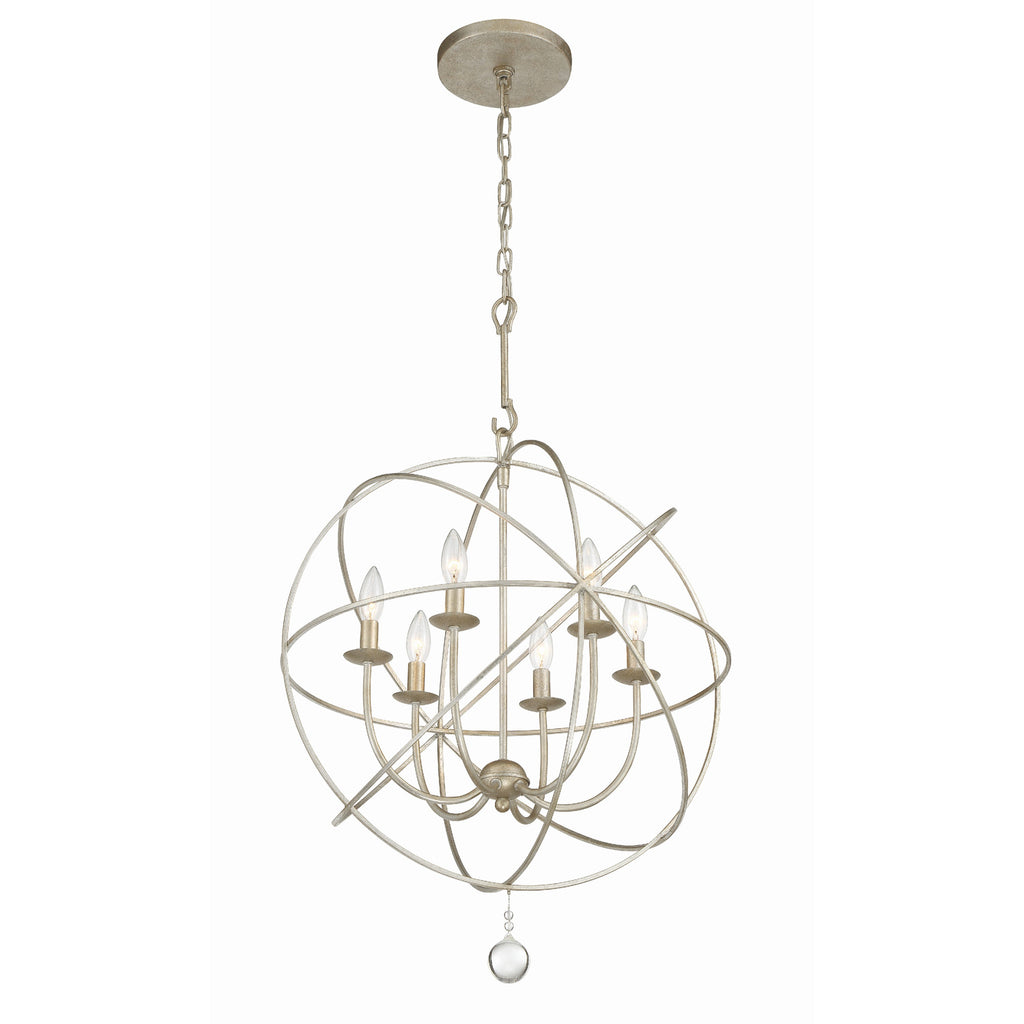 Crystorama Solaris 22.5'' Chandelier in Olde Silver - Additional View