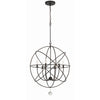 Crystorama Solaris 28.5'' Chandelier in English Bronze - Front View