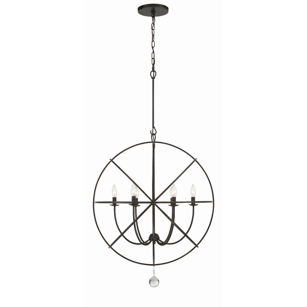 Crystorama Solaris 28.5'' Chandelier in English Bronze - Additional View