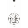 Crystorama Solaris 28.5'' Chandelier in English Bronze - Additional View