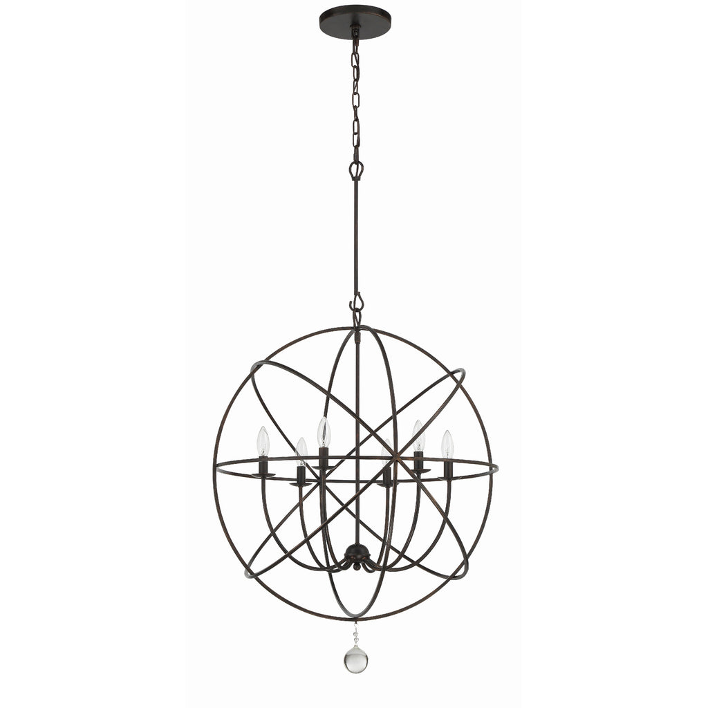 Crystorama Solaris 28.5'' Chandelier in English Bronze - Additional View