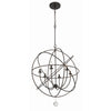 Crystorama Solaris 28.5'' Chandelier in English Bronze - Additional View