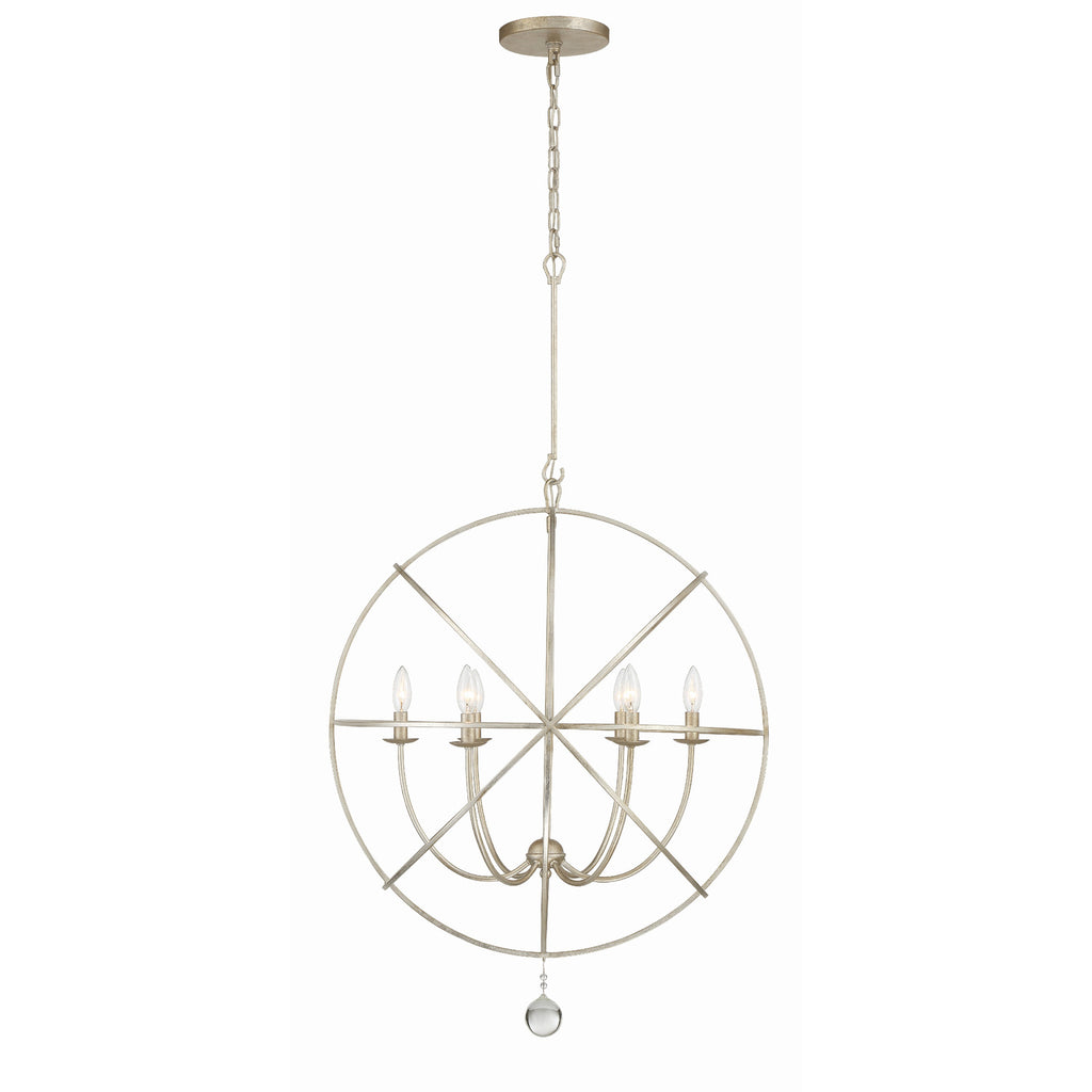 Crystorama Solaris 28.5'' Chandelier in Olde Silver - Additional View