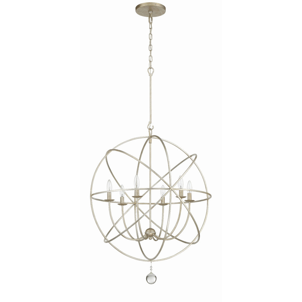 Crystorama Solaris 28.5'' Chandelier in Olde Silver - Additional View