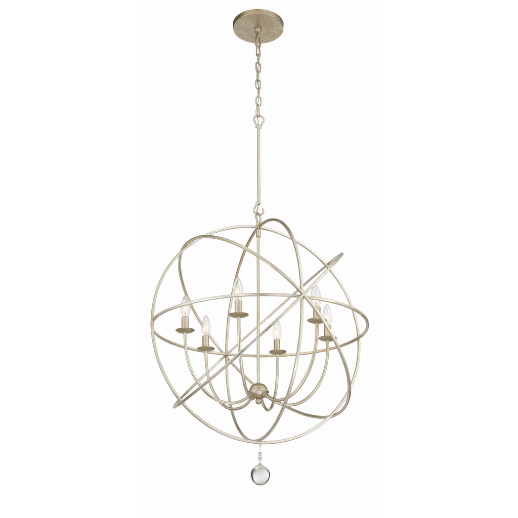 Crystorama Solaris 28.5'' Chandelier in Olde Silver - Additional View