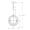 Crystorama Solaris 28.5'' Chandelier - Product Dimensions