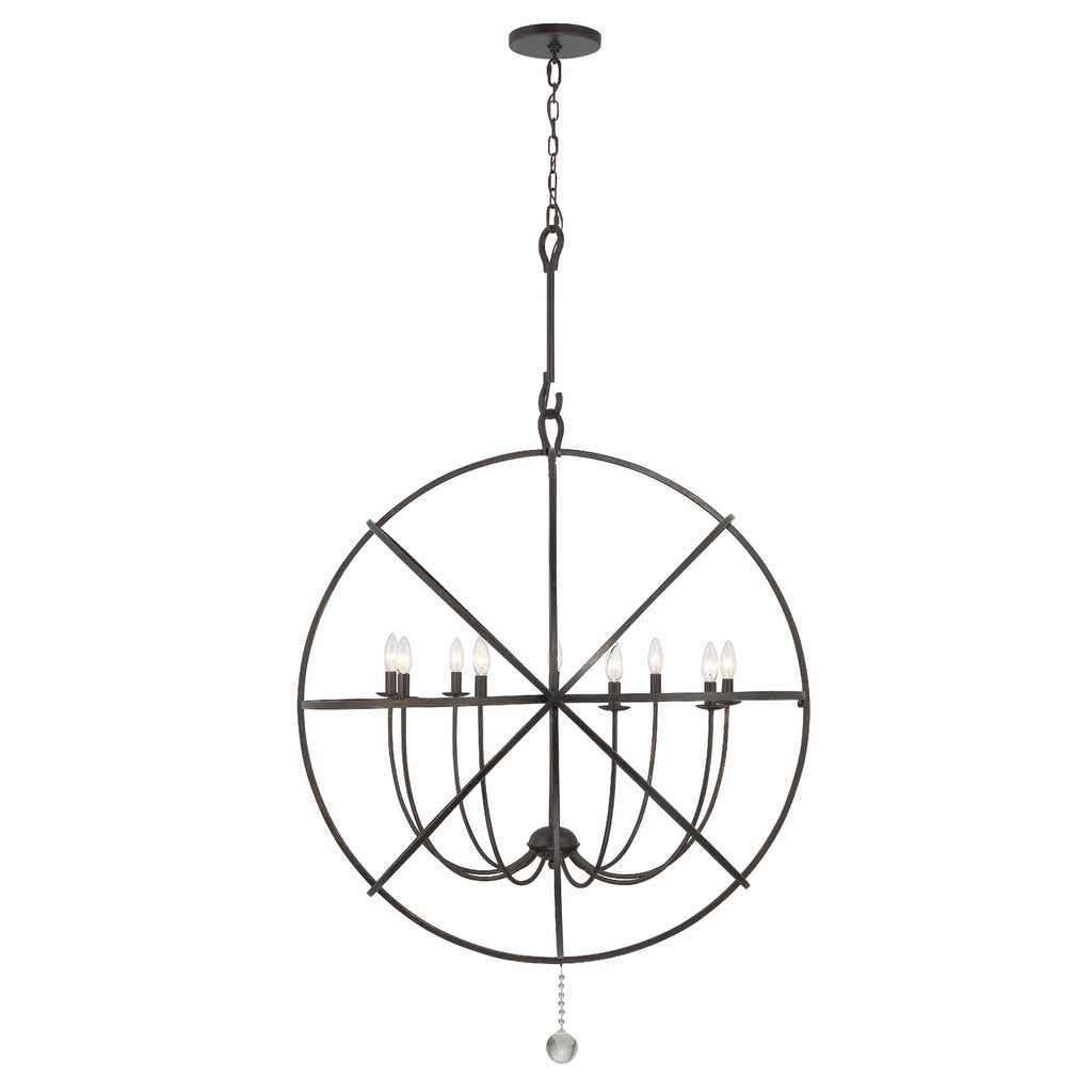 Crystorama Solaris 40'' Chandelier in English Bronze - Additional View