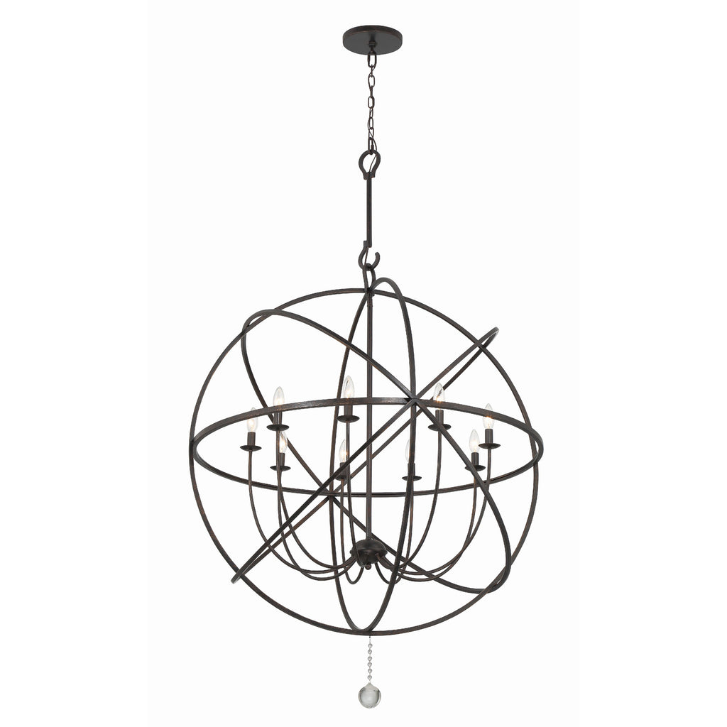 Crystorama Solaris 40'' Chandelier in English Bronze - Additional View