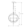 Crystorama Solaris 40'' Chandelier - Product Dimensions
