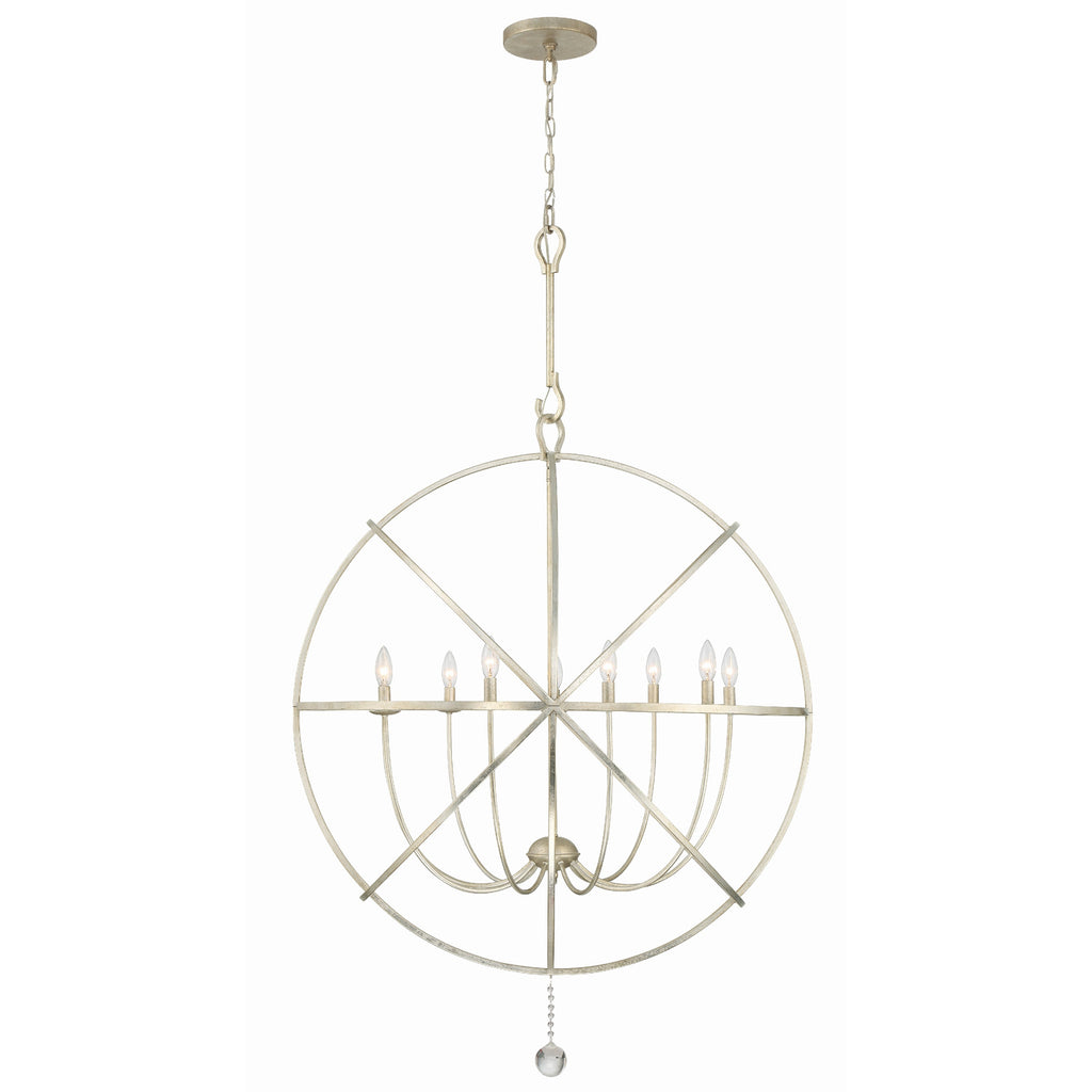 Crystorama Solaris 40'' Chandelier in Olde Silver - Additional View