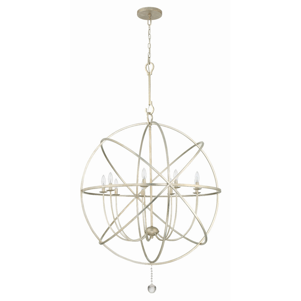 Crystorama Solaris 40'' Chandelier in Olde Silver - Additional View