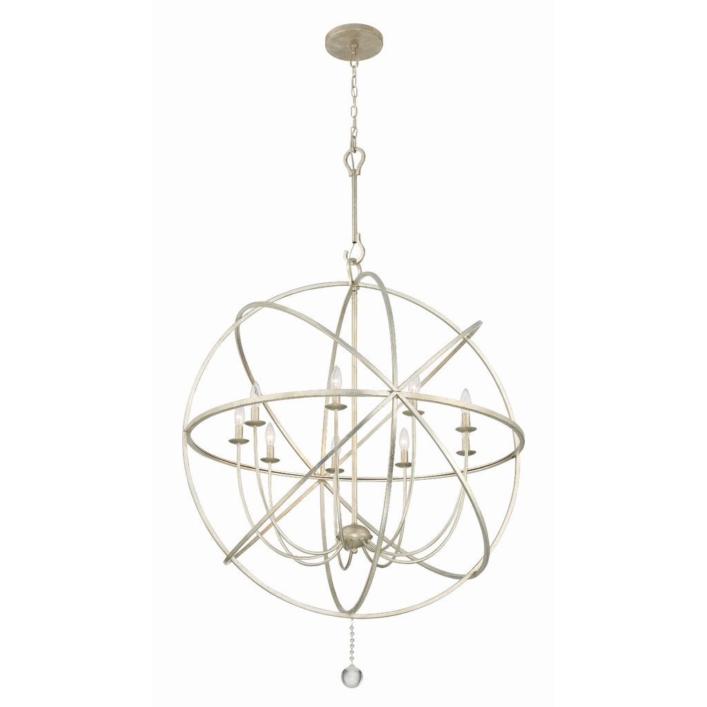 Crystorama Solaris 40'' Chandelier in Olde Silver - Additional View
