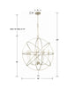 Crystorama Solaris 40'' Chandelier - Product Dimensions