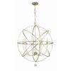 Crystorama Solaris 40'' Chandelier in Olde Silver - Front View