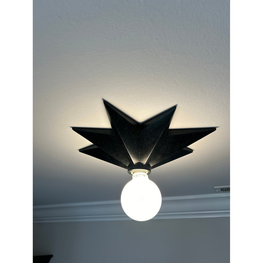 Crystorama Astro 12'' Flush Mount in Black - Lifestyle View
