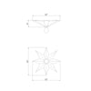 Crystorama Astro 12'' Sconce - Product Dimensions
