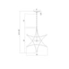 Crystorama Astro 27'' Chandelier - Product Dimensions