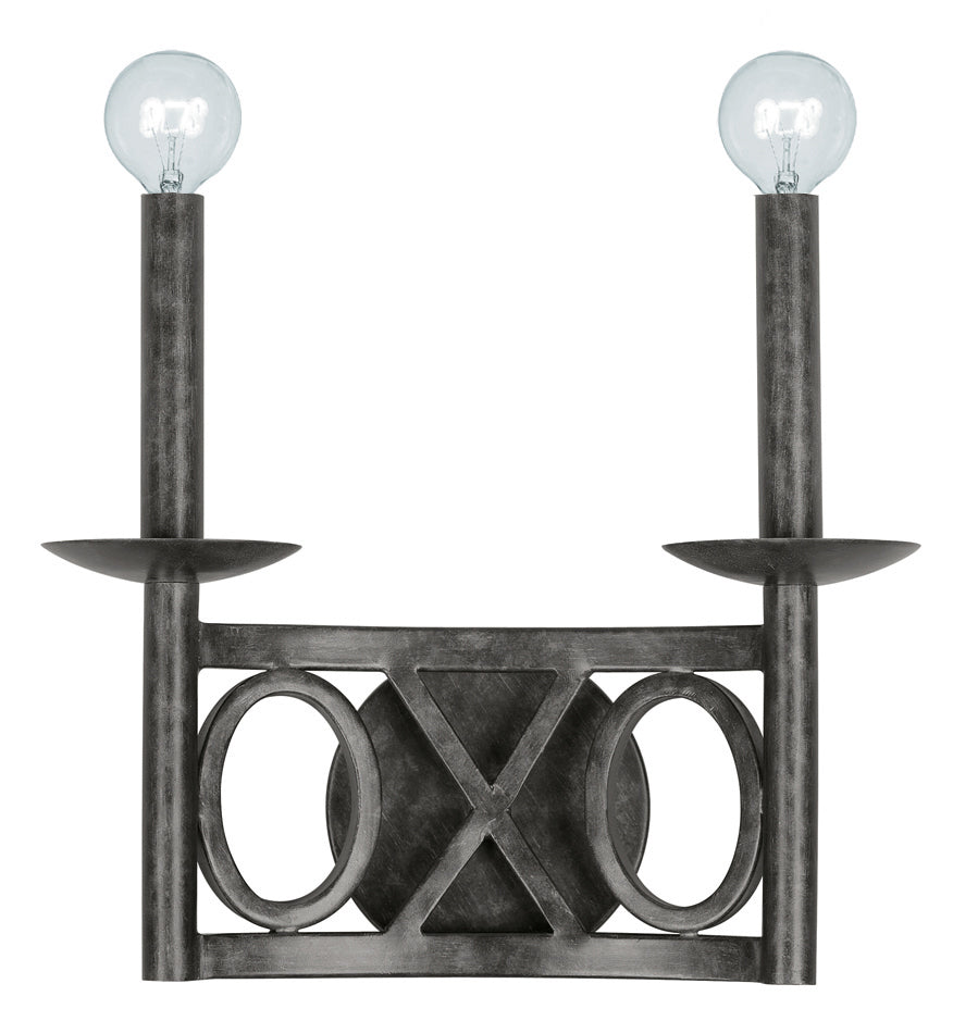 Crystorama Odette 12" Sconce in English Bronze - Front View