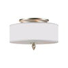 Crystorama Luxo 14'' Semi Flush Mount in Satin Nickel - Front View