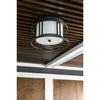 Crystorama Hulton 15'' Flush Mount in Matte Black - Lifestyle View