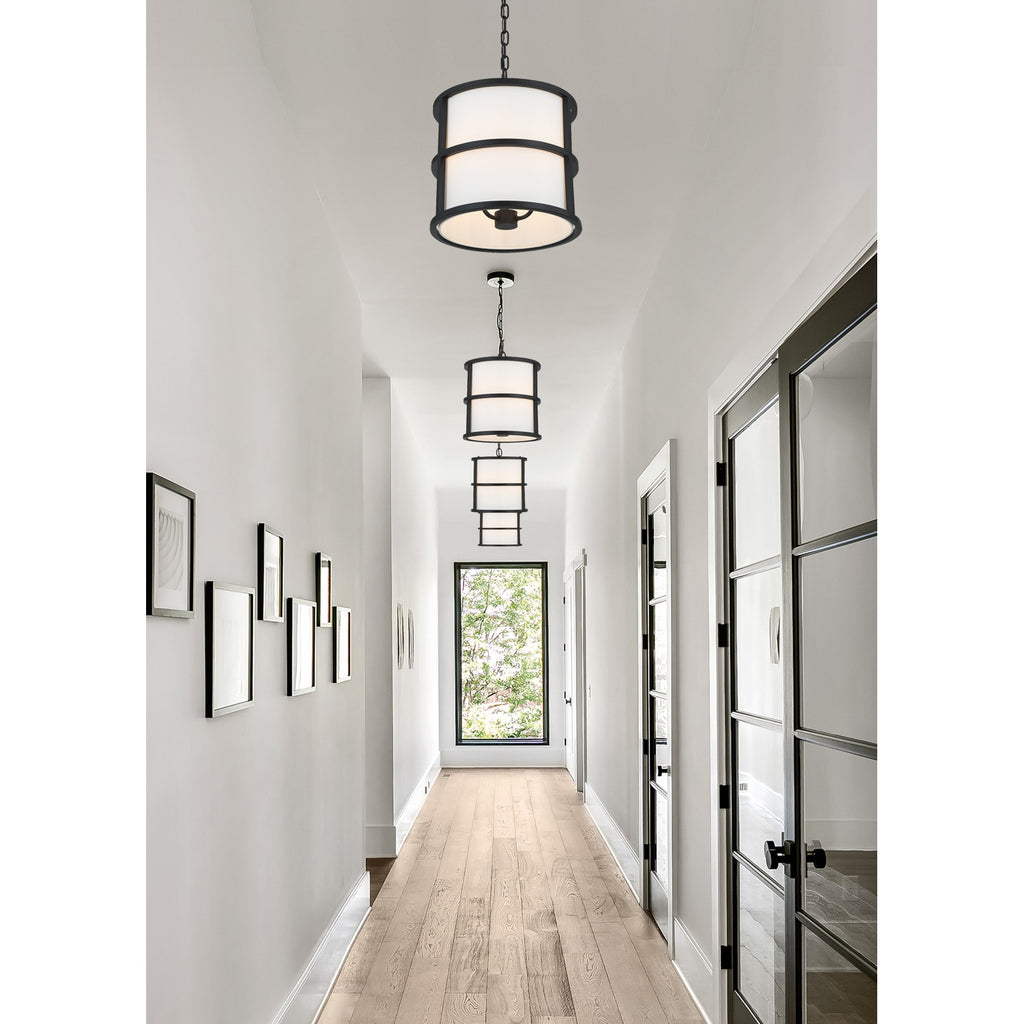 Crystorama Hulton 13'' Pendant in Matte Black - Lifestyle View
