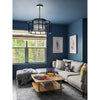 Crystorama Hulton 25'' Chandelier in Matte Black - Lifestyle View