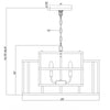 Crystorama Hulton 25'' Chandelier - Product Dimensions
