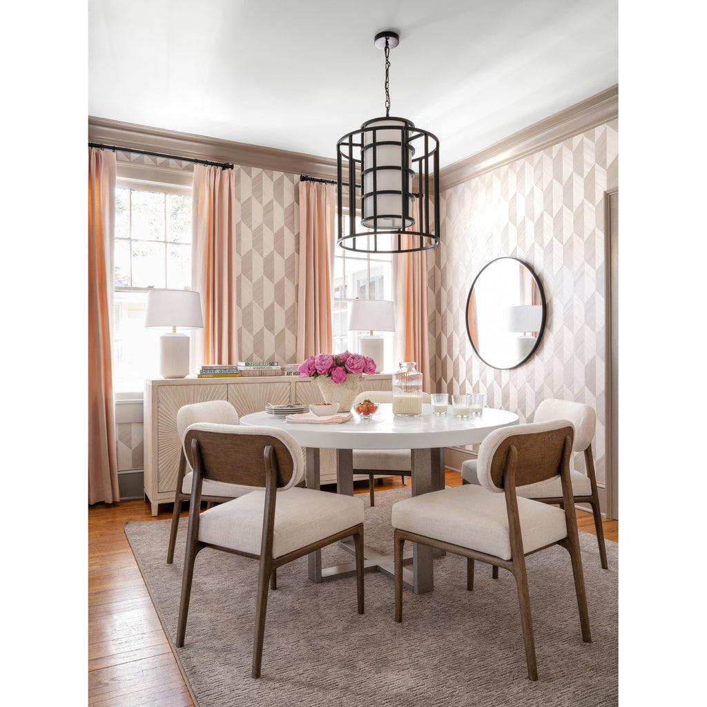 Crystorama Hulton 21'' Chandelier in Matte Black - Lifestyle View