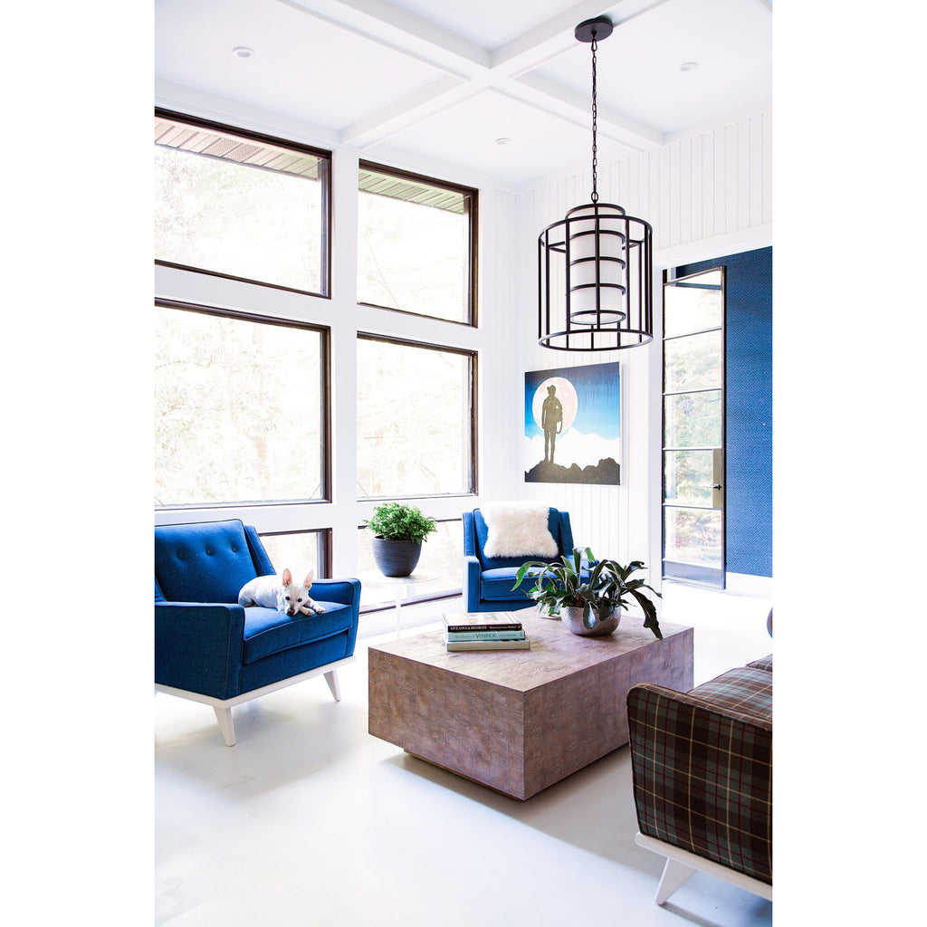 Crystorama Hulton 21'' Chandelier in Matte Black - Lifestyle View