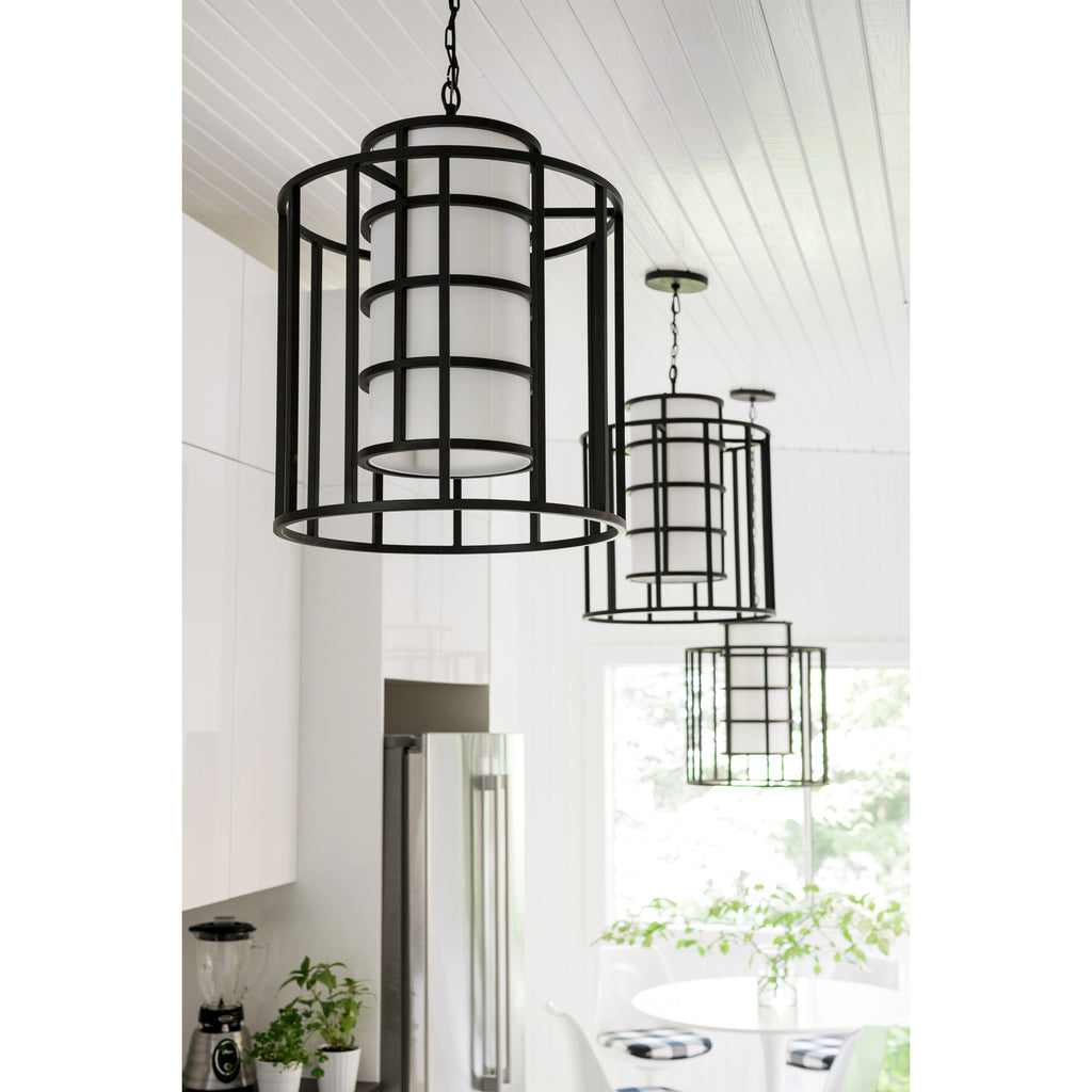 Crystorama Hulton 21'' Chandelier in Matte Black - Lifestyle View