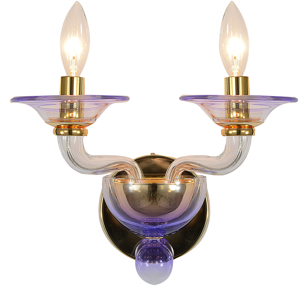 Crystorama Stella 13" Sconce in Gold - Front View