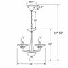 Crystorama Crystorama 15'' Chandelier - Product Dimensions