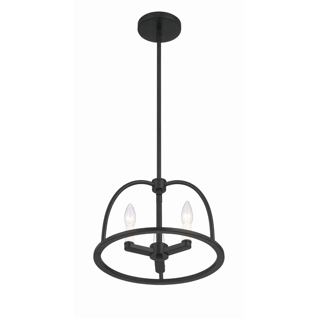 Crystorama Abbott 13.75'' Chandelier in Black - Additional View
