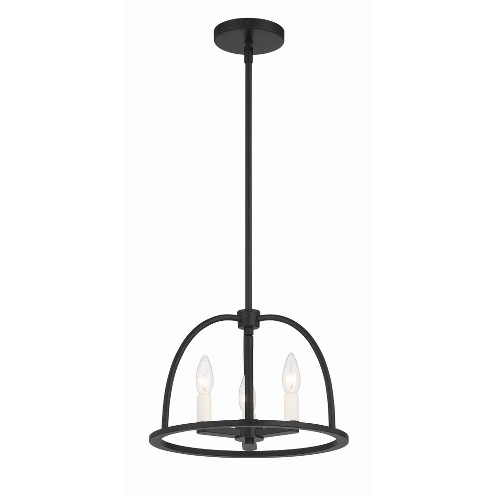 Crystorama Abbott 13.75'' Chandelier in Black - Additional View