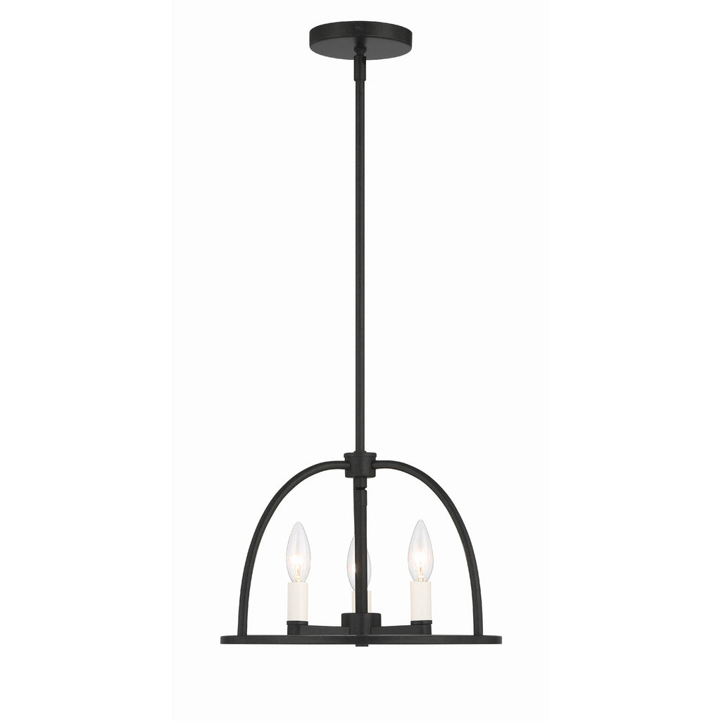 Crystorama Abbott 13.75'' Chandelier in Black - Additional View