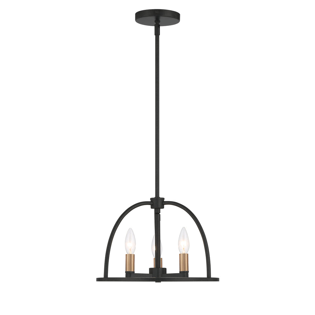 Crystorama Abbott 13.75'' Chandelier in Black - Additional View