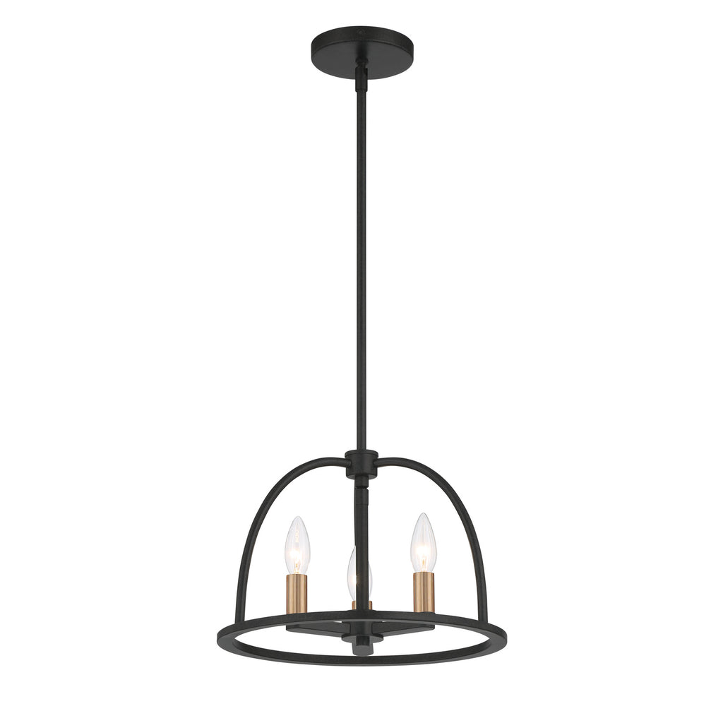 Crystorama Abbott 13.75'' Chandelier in Black - Additional View