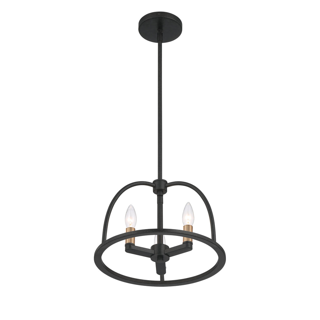 Crystorama Abbott 13.75'' Chandelier in Black - Additional View