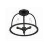 Crystorama Abbott 13.75'' Semi Flush Mount in Black - Additional View