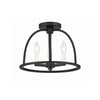 Crystorama Abbott 13.75'' Semi Flush Mount in Black - Additional View