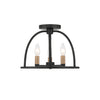 Crystorama Abbott 13.75'' Semi Flush Mount in Black - Additional View