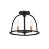 Crystorama Abbott 13.75'' Semi Flush Mount in Black - Additional View