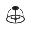 Crystorama Abbott 13.75'' Semi Flush Mount in Black - Additional View