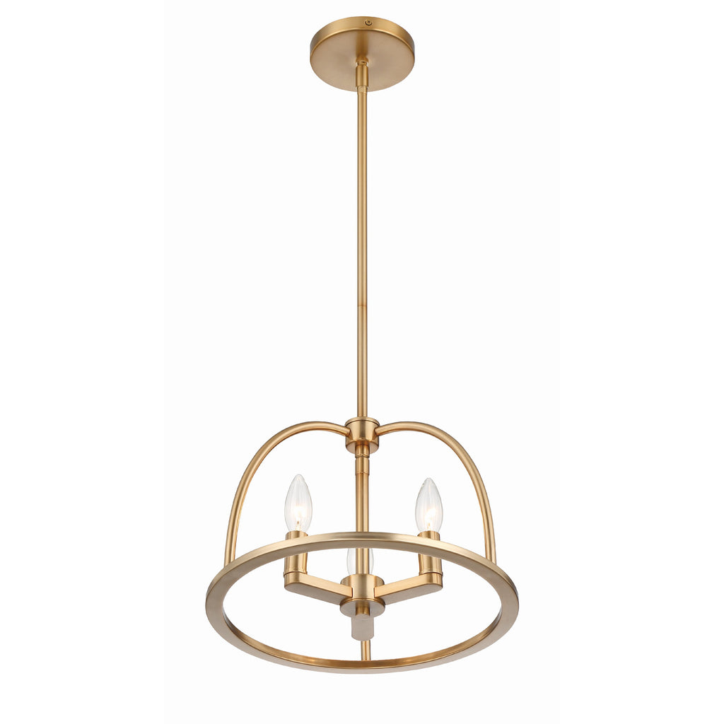 Crystorama Abbott 13.75'' Chandelier in Vibrant Gold - Additional View