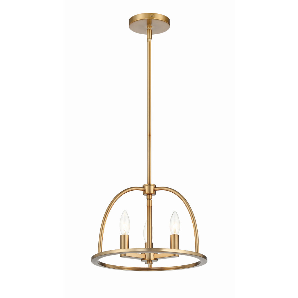 Crystorama Abbott 13.75'' Chandelier in Vibrant Gold - Additional View